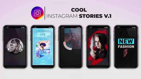 Instagram iphone手机产品展示AE模板