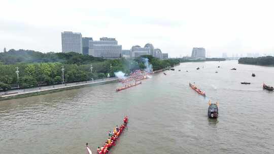 中国广东省广州市生物岛大学城龙舟招景