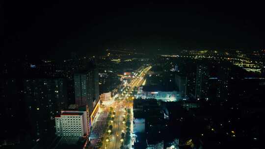 合集滁州夜景航拍视频素材模板下载