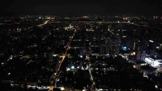 江苏南京城市宣传夜景灯光大景航拍