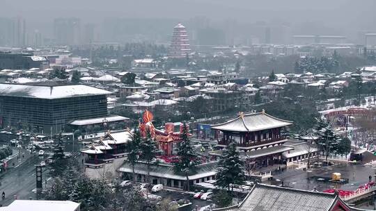 西安大雁塔雪景