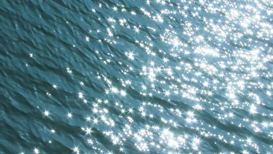 波光粼粼绿色水面 阳光洒在水面 1661