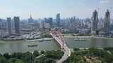 航拍湖北武汉城市风光高清在线视频素材下载