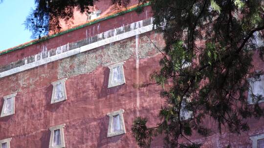 颐和园佛香阁古建筑红墙视频素材模板下载