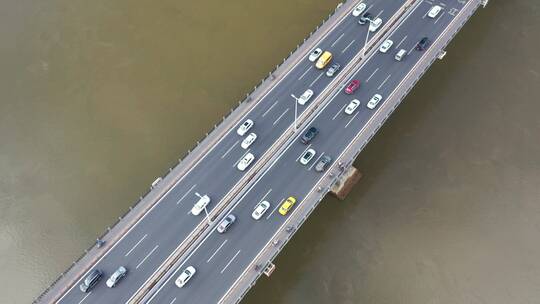 福建福州尤溪洲大桥公路交通城市风光航拍