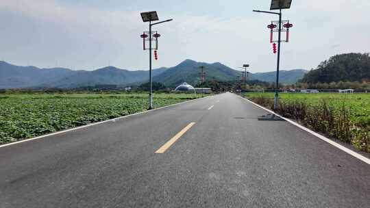 公路道路自驾第一视角