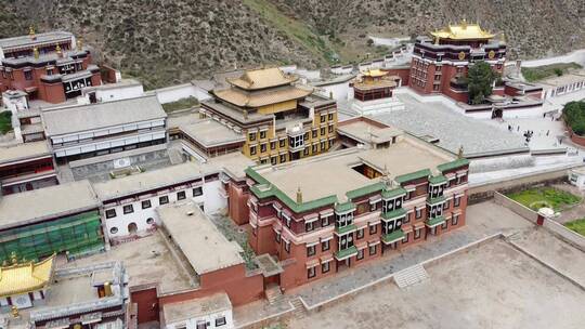 甘南 拉卜楞寺 藏区 夏河县 寺庙 旅行 航拍