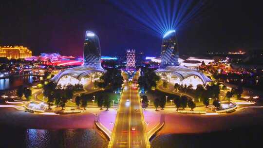 【夜景】中国海南海花岛