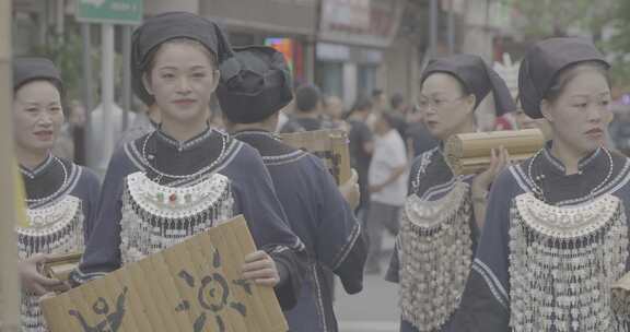 少数民族活动美女现场合集4KVLog素材