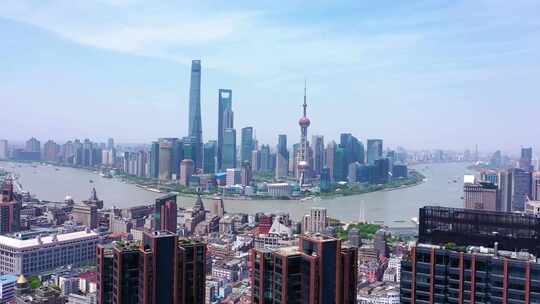 上海地标延时航拍场景