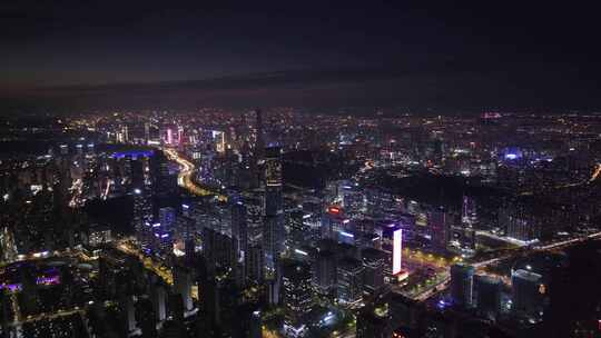 济南CBD汉峪金谷城市夜景