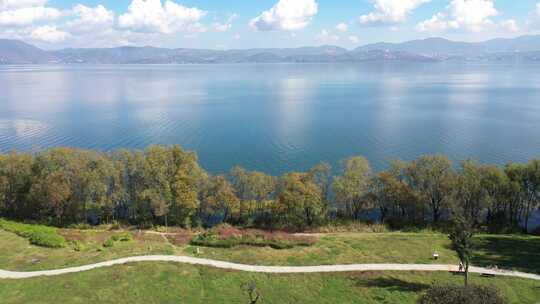 大理洱海丽江秋天秋景昆明滇池抚仙湖美景视频素材模板下载