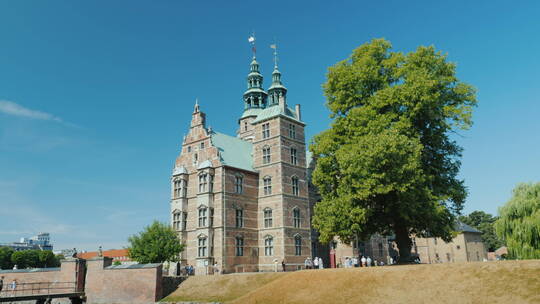 丹麦城堡建筑视频素材模板下载