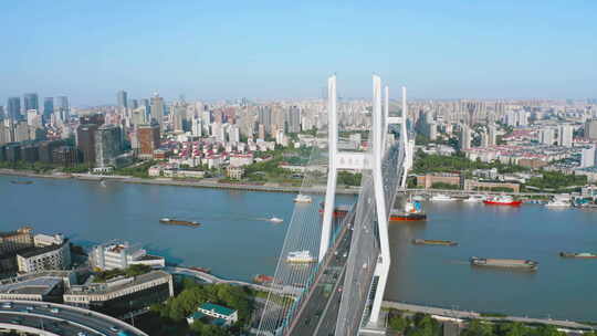 上海南浦大桥城市立交桥城市车流
