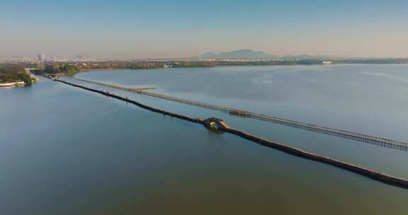 浙江省绍兴犭央犭茶湖昂桑湖江南水乡古道