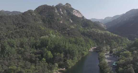 航拍山东烟台昆嵛山石门里夏季风光山景