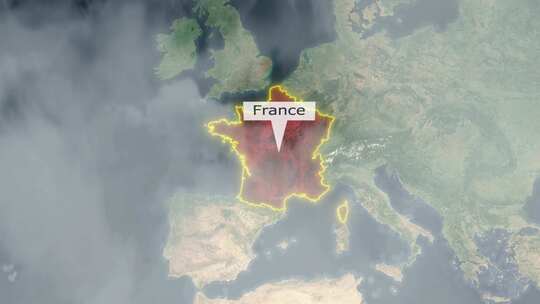 法国地图-云效应