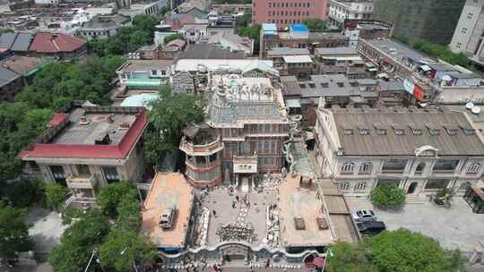 天津瓷房子地标网红建筑航拍