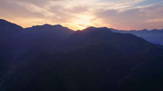 山川高山唯美日出日落航拍