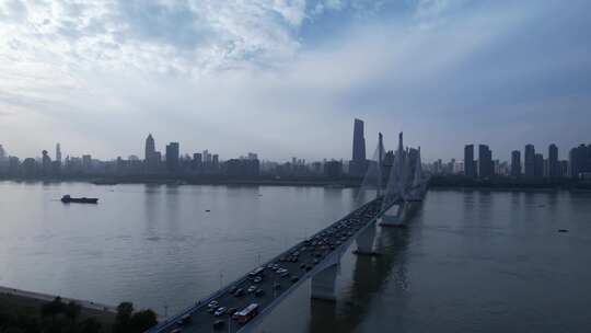 武汉长江二桥航拍