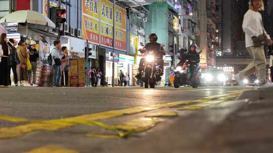 香港铜锣湾夜景街景