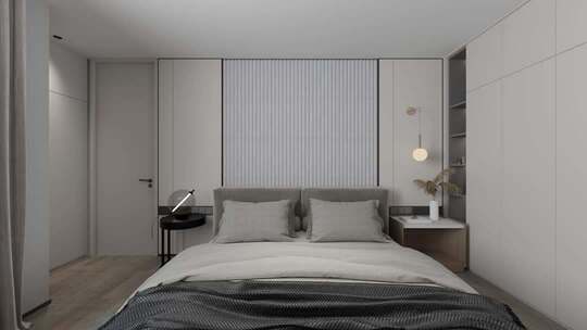 现代卧室空间展示空镜合集