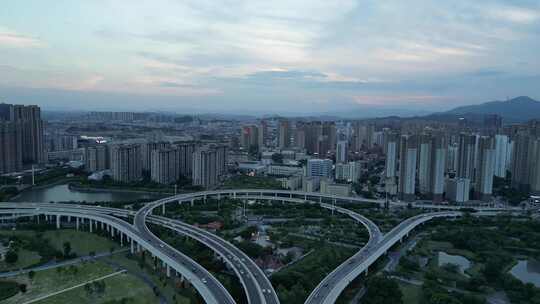 航拍福建泉州田安大桥高架桥