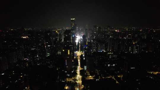 南京大景夜景航拍视频素材模板下载