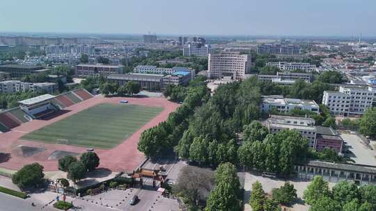 曲阜师范大学城市校园航拍全景