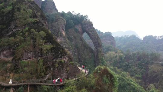 龙虎山登山视频素材模板下载