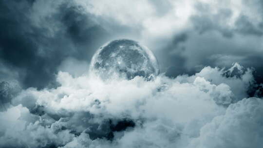 穿越云层飞向月球