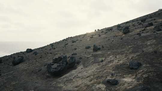 火山，石头，火山口，荒凉