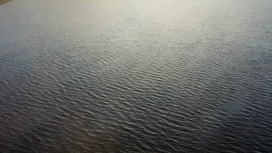 清晨波光粼粼的湖面视频素材模板下载