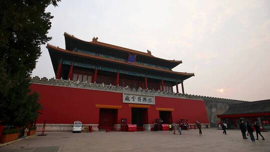 北京故宫博物院门口视频素材