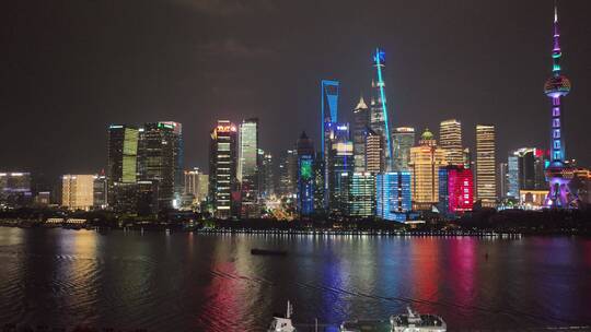 上海陆家嘴夜景航拍
