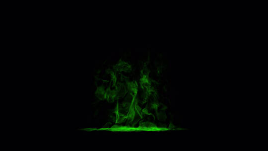 4k魔幻绿色神秘火焰素材 (2)