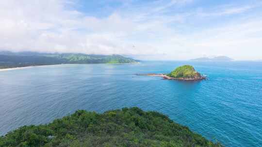 广东深圳西涌夏日午后晴天美景