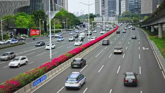 【正版素材】公路车流阴天城市视频素材模板下载