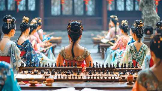 古风女子雅集 传统服饰古典活动古代礼仪文