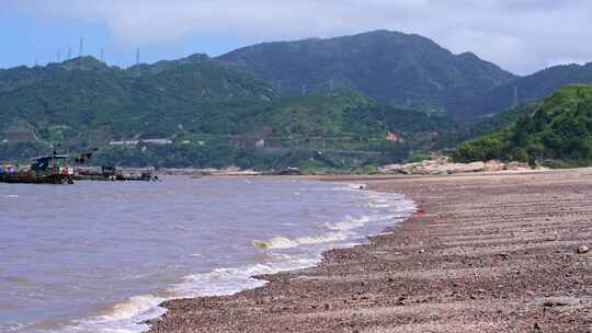 福建霞浦海边石滩海浪