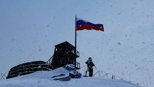 边境上的俄罗斯士兵视频素材模板下载
