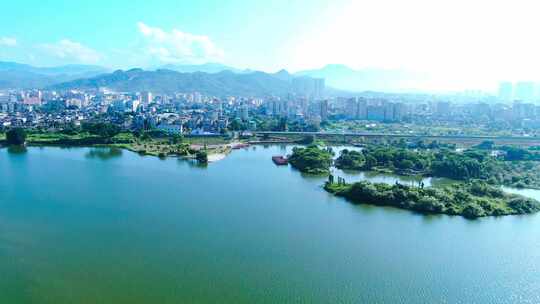 航拍潮州韩江示范河湖 造全国治水样版