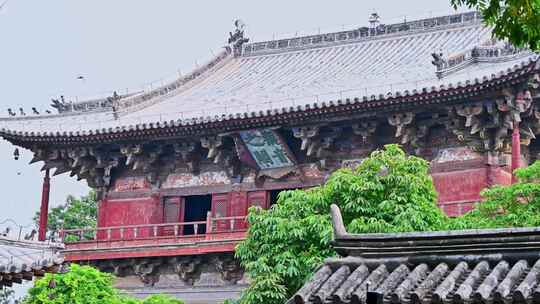 天津蓟县独乐寺观音阁寺庙木构古建筑泥塑