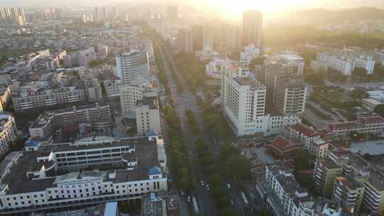 航拍福建泉州泉港商业地带永嘉天地