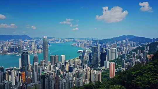 【正版素材】香港大景全景大气俯拍