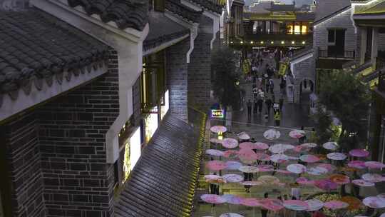 江西萍乡南正街航拍白天夜晚街景