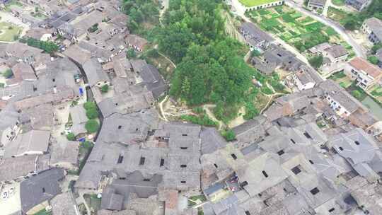 湖南岳阳市张谷英村大景航拍