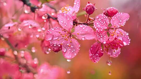 桃花 春暖花开 春天 花朵 开花