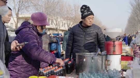 农村大集 赶年集 年味