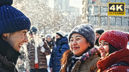 北京雪景故宫雪景大暴雪唯美雪景视频素材5